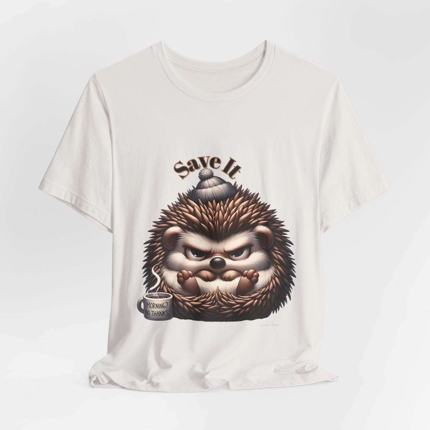 Grumpy Hedgehog Unisex Jersey Short Sleeve Tee image 3