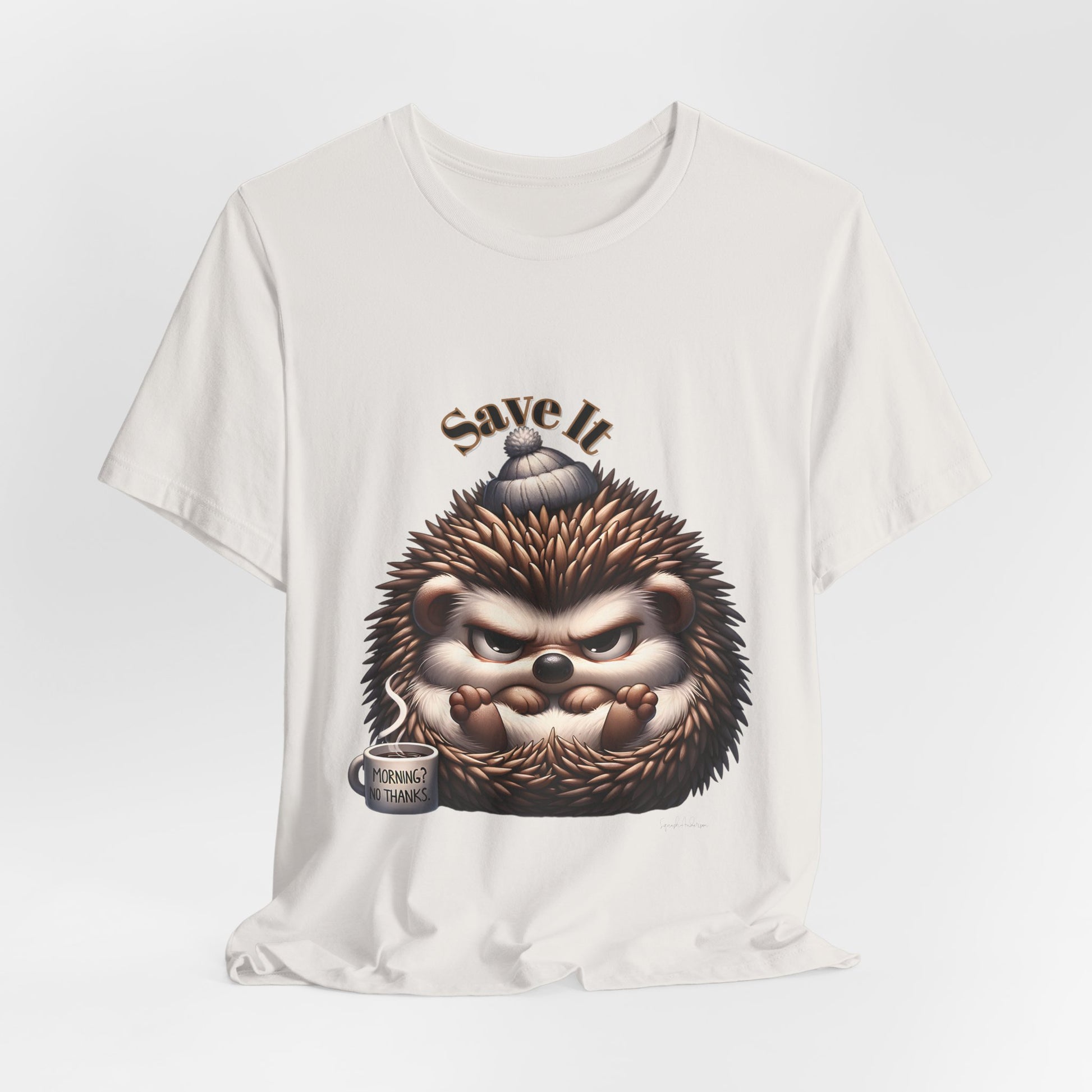 Grumpy Hedgehog Unisex Jersey Short Sleeve Tee image 3