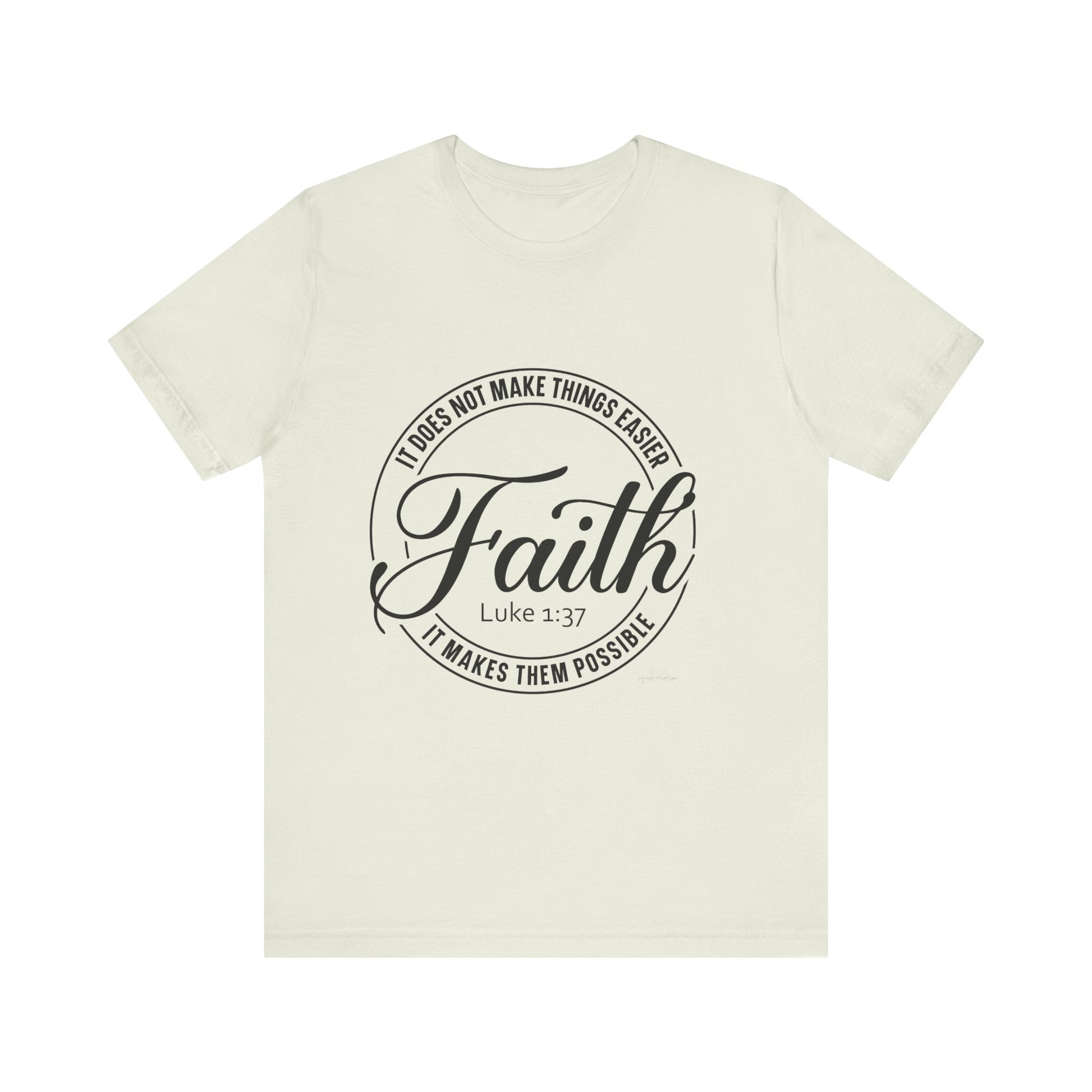 Faith Luke 1:37 Unisex Jersey Short Sleeve Tee image 12