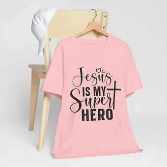 Jesus is my Super Hero Unisex Jersey Short Sleeve Tee
