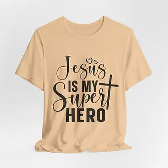 Jesus is my Super Hero Unisex Jersey Short Sleeve Tee