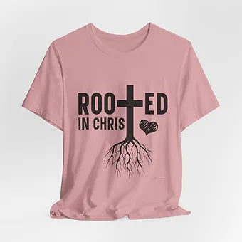 Rooted In Christ Unisex Jersey Short Sleeve Tee
