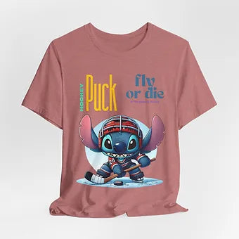 Hockey Puck Stitchup play Unisex Jersey Short Sleeve Tee