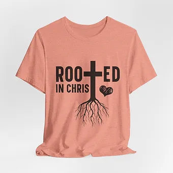 Rooted In Christ Unisex Jersey Short Sleeve Tee
