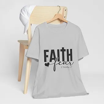 Faith over Fear Unisex Jersey Short Sleeve Tee