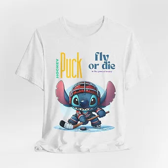 Hockey Puck Stitchup play Unisex Jersey Short Sleeve Tee