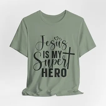 Jesus is my Super Hero Unisex Jersey Short Sleeve Tee