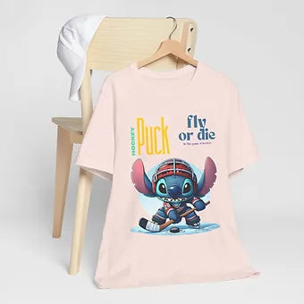 Hockey Puck Stitchup play Unisex Jersey Short Sleeve Tee