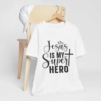 Jesus is my Super Hero Unisex Jersey Short Sleeve Tee