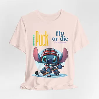 Hockey Puck Stitchup play Unisex Jersey Short Sleeve Tee