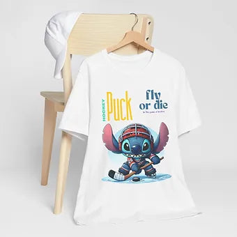 Hockey Puck Stitchup play Unisex Jersey Short Sleeve Tee