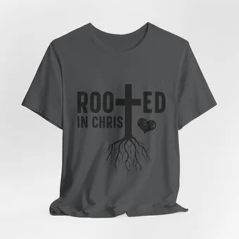 Rooted In Christ Unisex Jersey Short Sleeve Tee