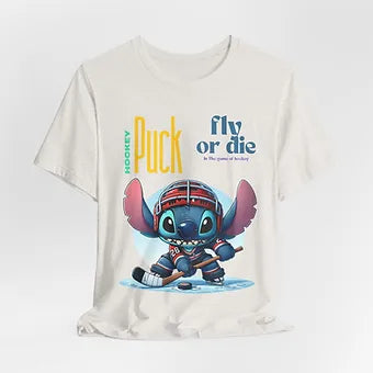 Hockey Puck Stitchup play Unisex Jersey Short Sleeve Tee