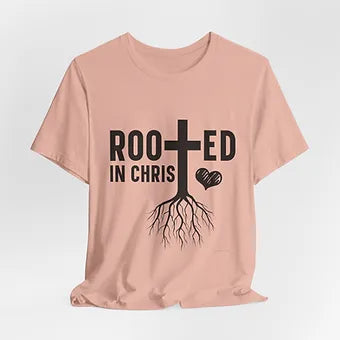 Rooted In Christ Unisex Jersey Short Sleeve Tee