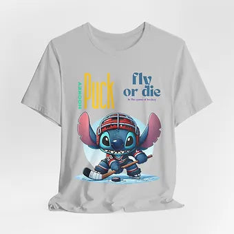 Hockey Puck Stitchup play Unisex Jersey Short Sleeve Tee