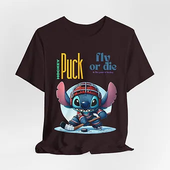 Hockey Puck Stitchup play Unisex Jersey Short Sleeve Tee