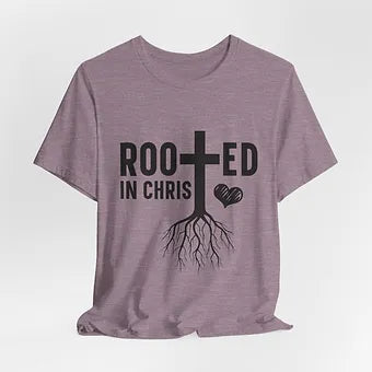 Rooted In Christ Unisex Jersey Short Sleeve Tee