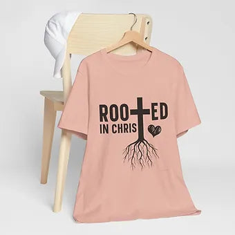 Rooted In Christ Unisex Jersey Short Sleeve Tee