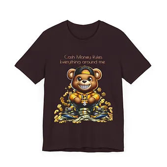 Money Rules Bear Unisex Jersey Short Sleeve Tee