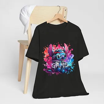 Born 2 Game Stitch Unisex Jersey Short Sleeve Tee