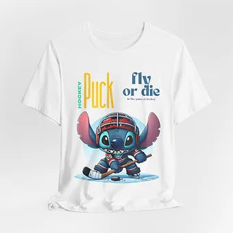 Hockey Puck Stitchup play Unisex Jersey Short Sleeve Tee