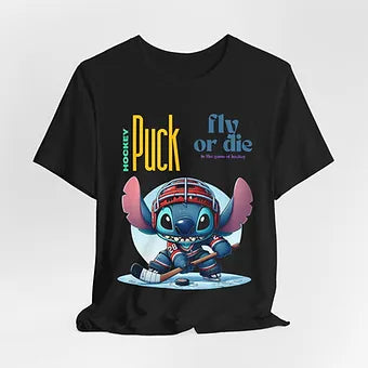 Hockey Puck Stitchup play Unisex Jersey Short Sleeve Tee