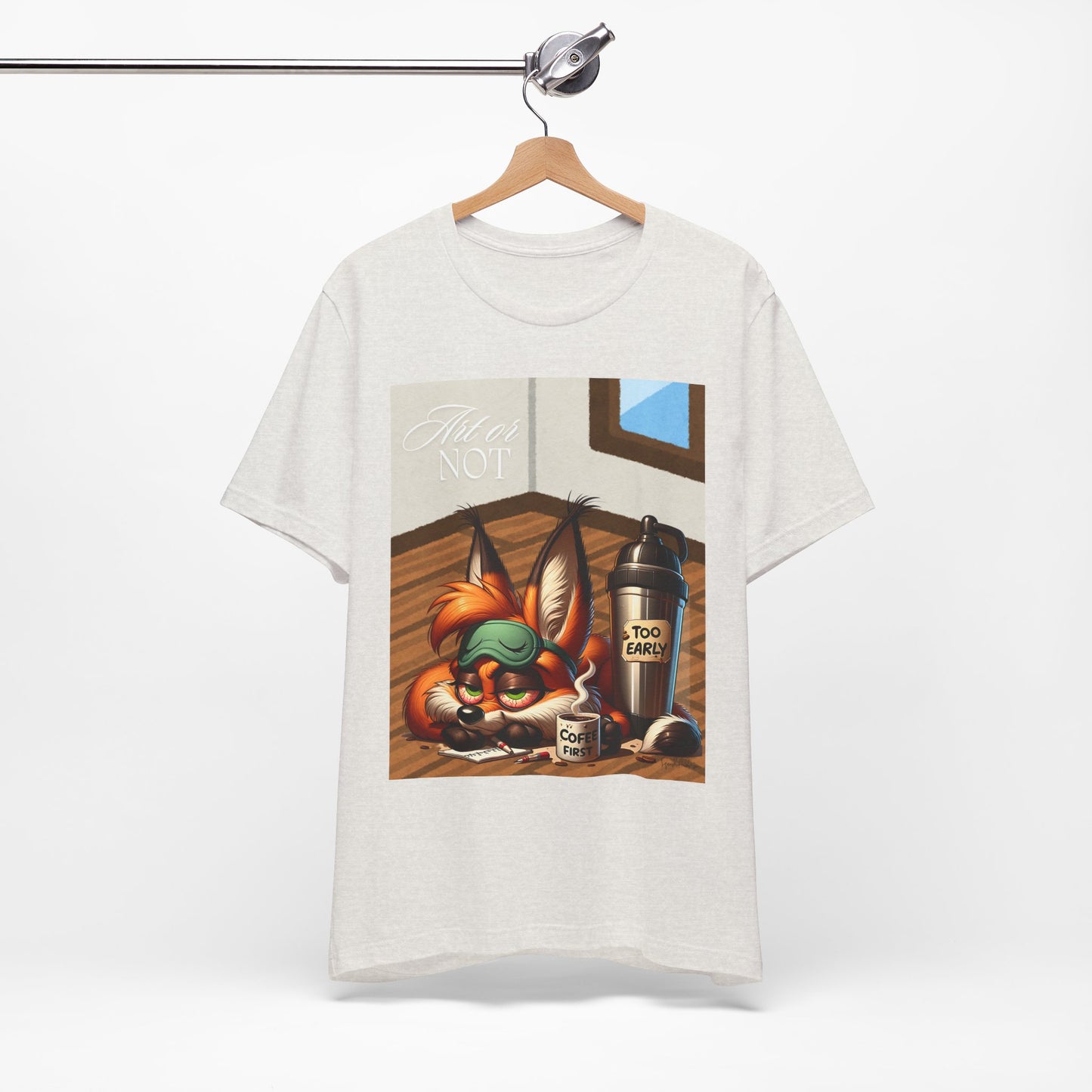 Sleepy Fox Unisex Jersey Short Sleeve Tee image 2
