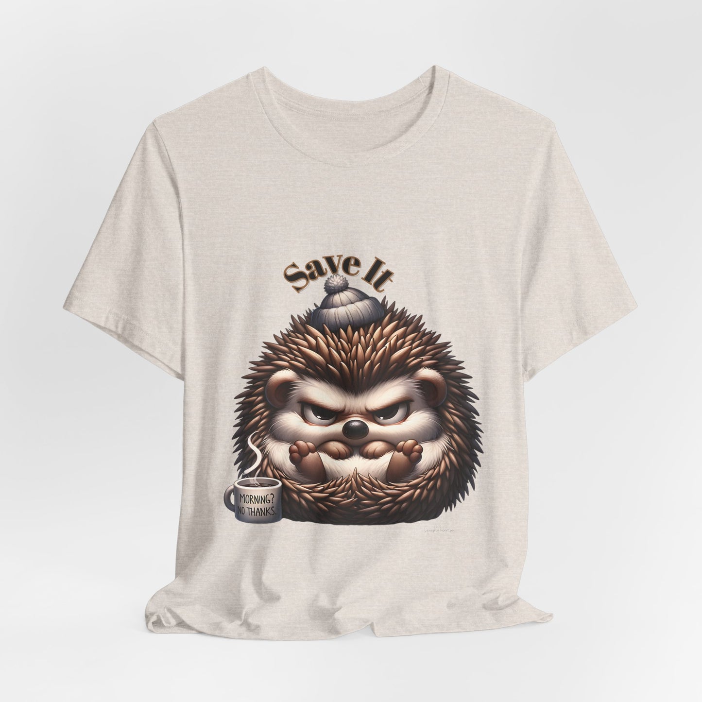 Grumpy Hedgehog Unisex Jersey Short Sleeve Tee image 6