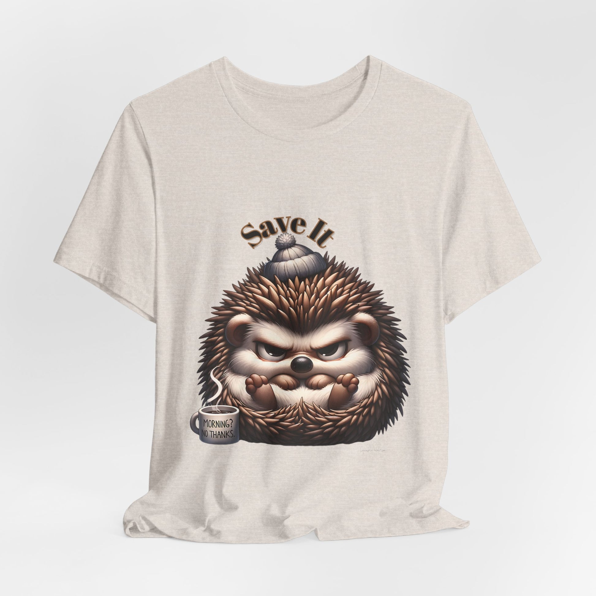 Grumpy Hedgehog Unisex Jersey Short Sleeve Tee image 6
