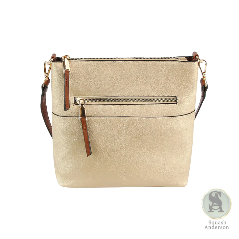 Elina Zipper Front Crossbody Bag