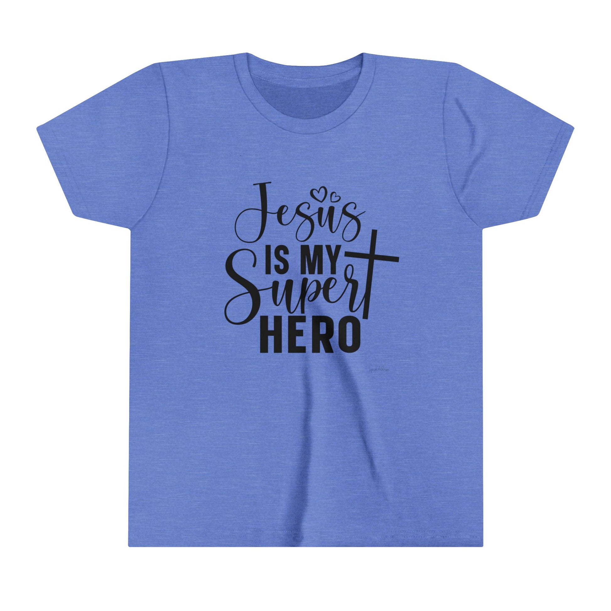 Jesus Is my Super hero Youth Short Sleeve Tee image 4