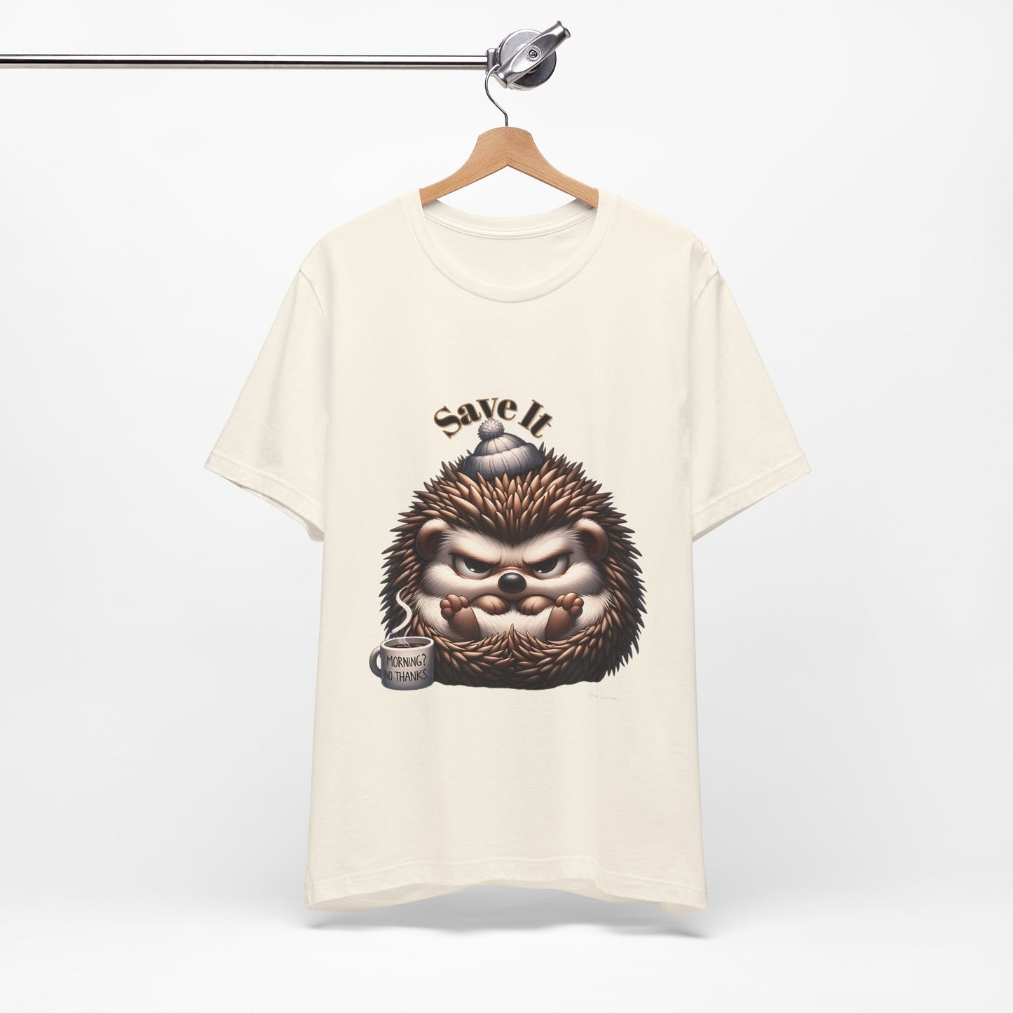 Grumpy Hedgehog Unisex Jersey Short Sleeve Tee image 2