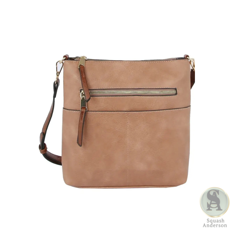 Elina Zipper Front Crossbody Bag