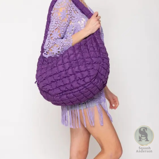 Cora Large Quilted Puffer Tote Bag