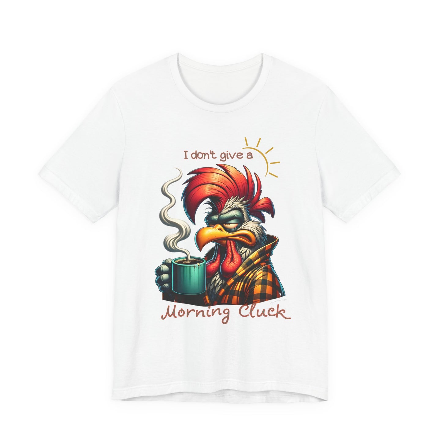 Grumpy Morning Rooster Unisex Jersey Short Sleeve Tee image 2