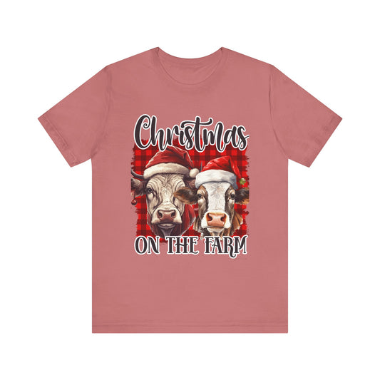 Christmas on the Farm Unisex Jersey Short Sleeve Tee image 0