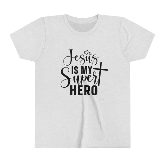 Jesus Is my Super hero Youth Short Sleeve Tee image 0