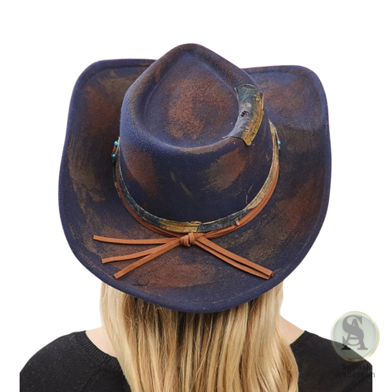 Vintage Navy Cowboy Hat