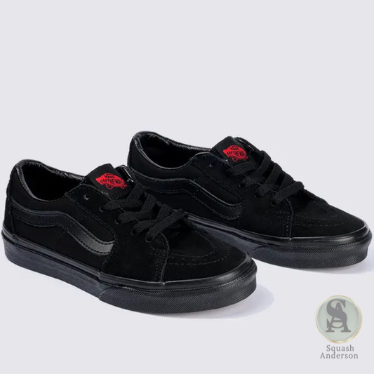 All-Black Classic Low-Top Sneakers