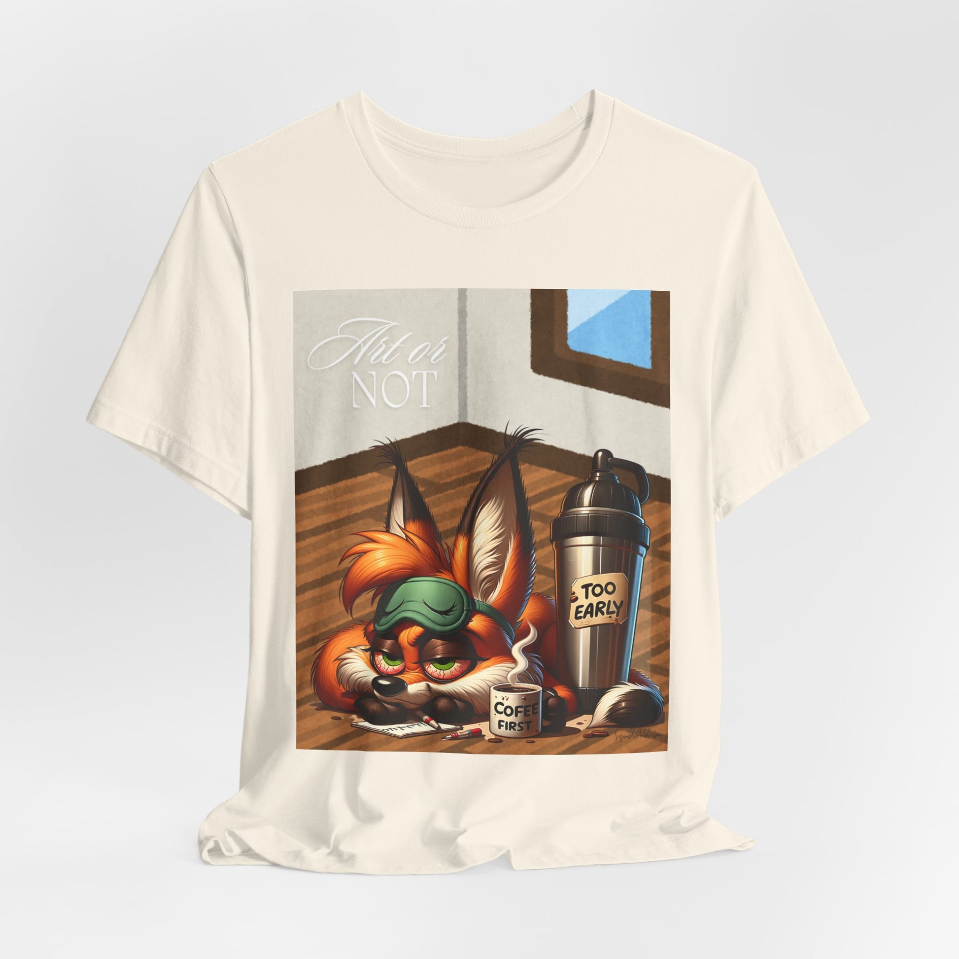 Sleepy Fox Unisex Jersey Short Sleeve Tee image 3