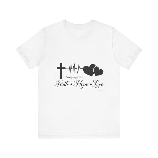 Faith Hope Love Unisex Jersey Short Sleeve Tee image 0