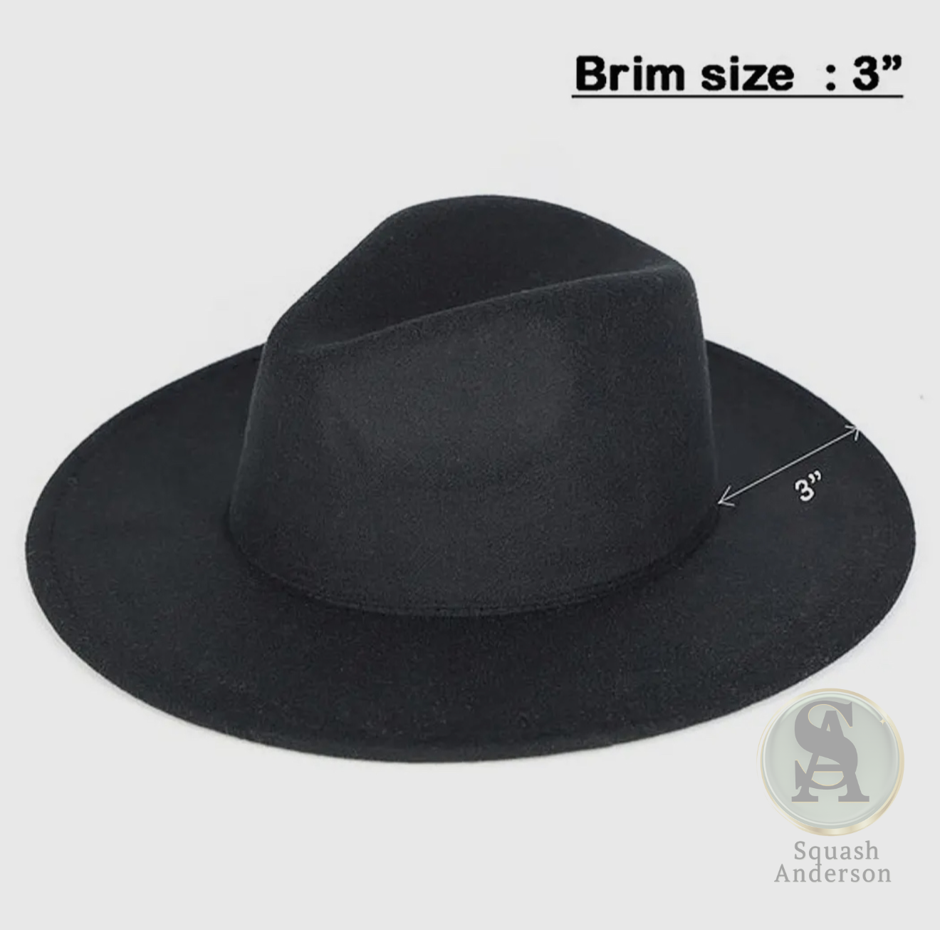 Squash Anderson Signature Fedora – Classic Wide Brim