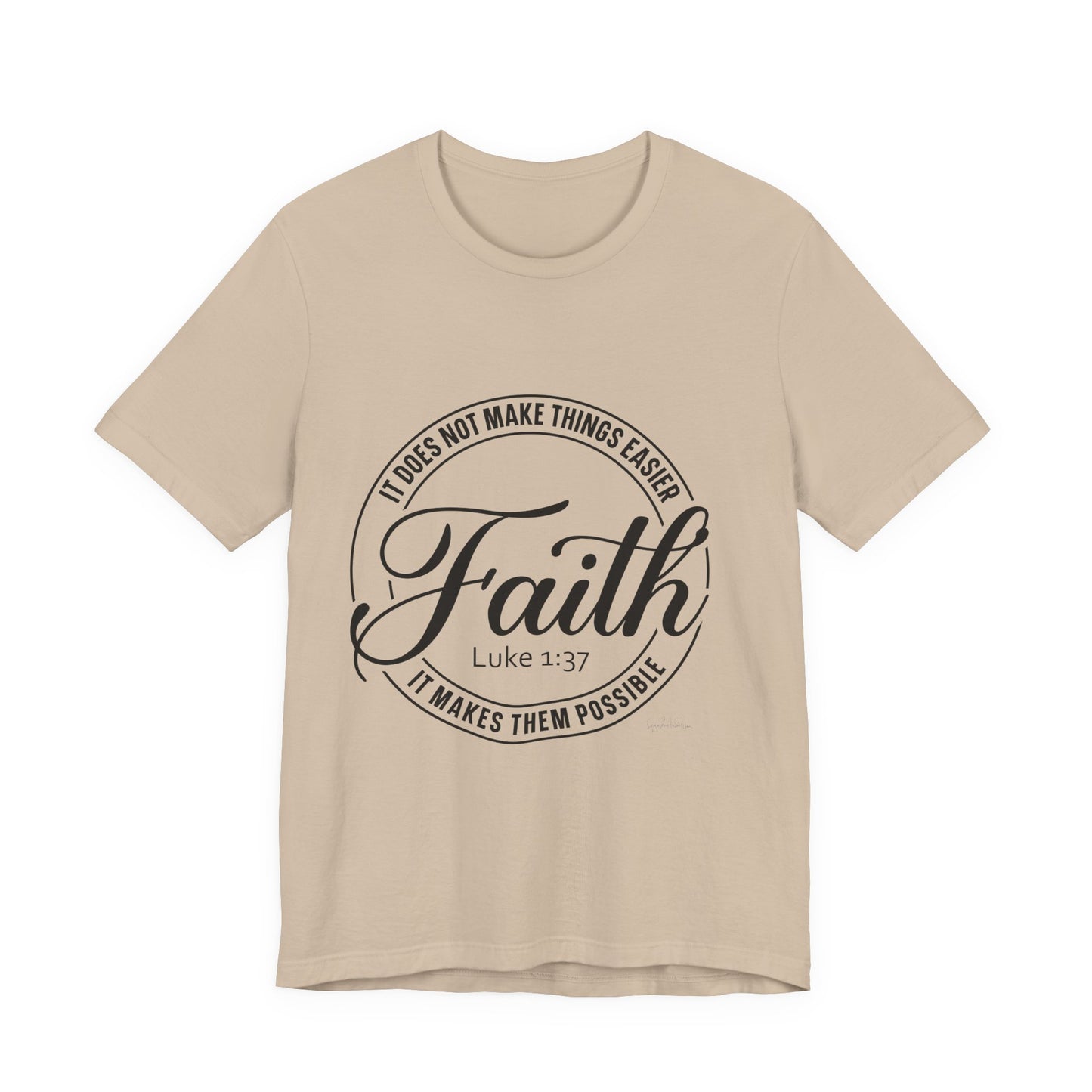 Faith Luke 1:37 Unisex Jersey Short Sleeve Tee image 10
