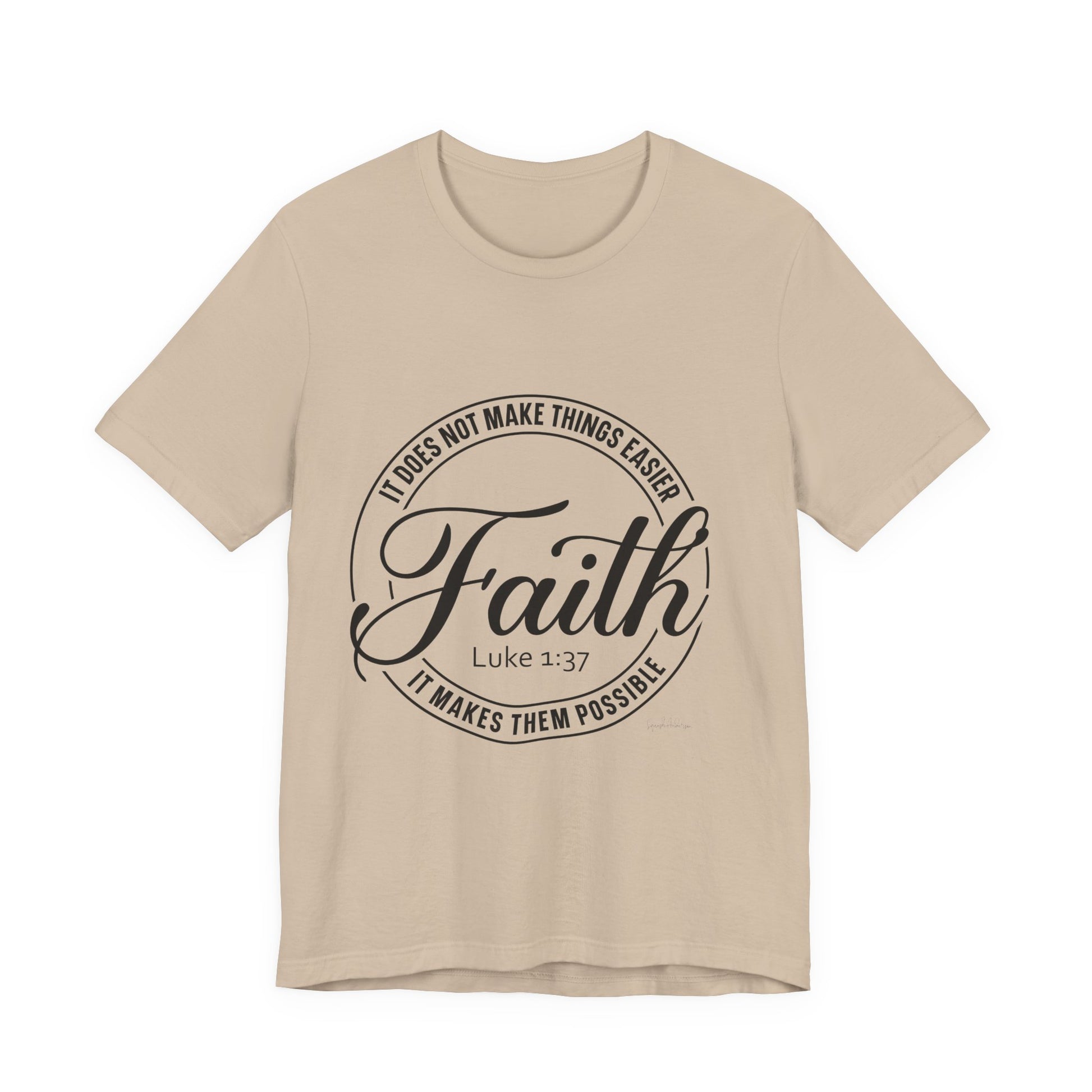 Faith Luke 1:37 Unisex Jersey Short Sleeve Tee image 10