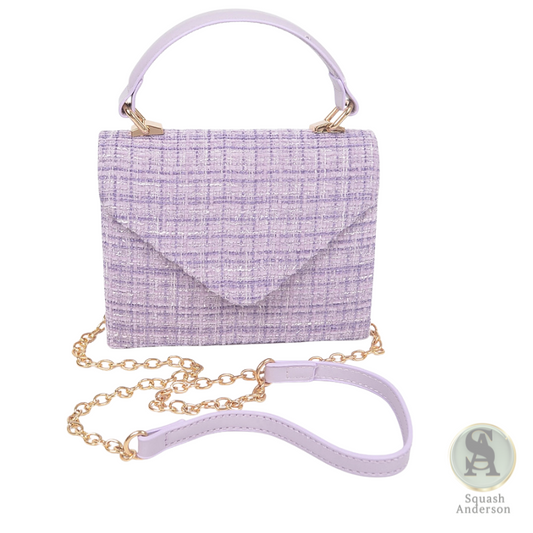 Tweed Top Handle Crossbody Bag