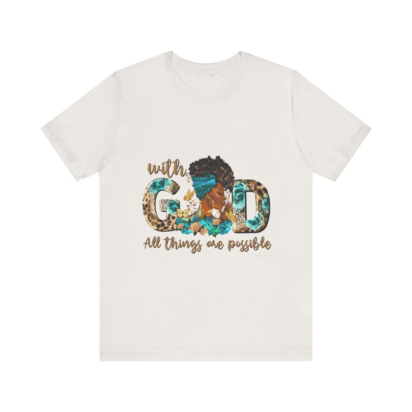 With God All things are possible Unisex Jersey Short Sleeve Tee image 8