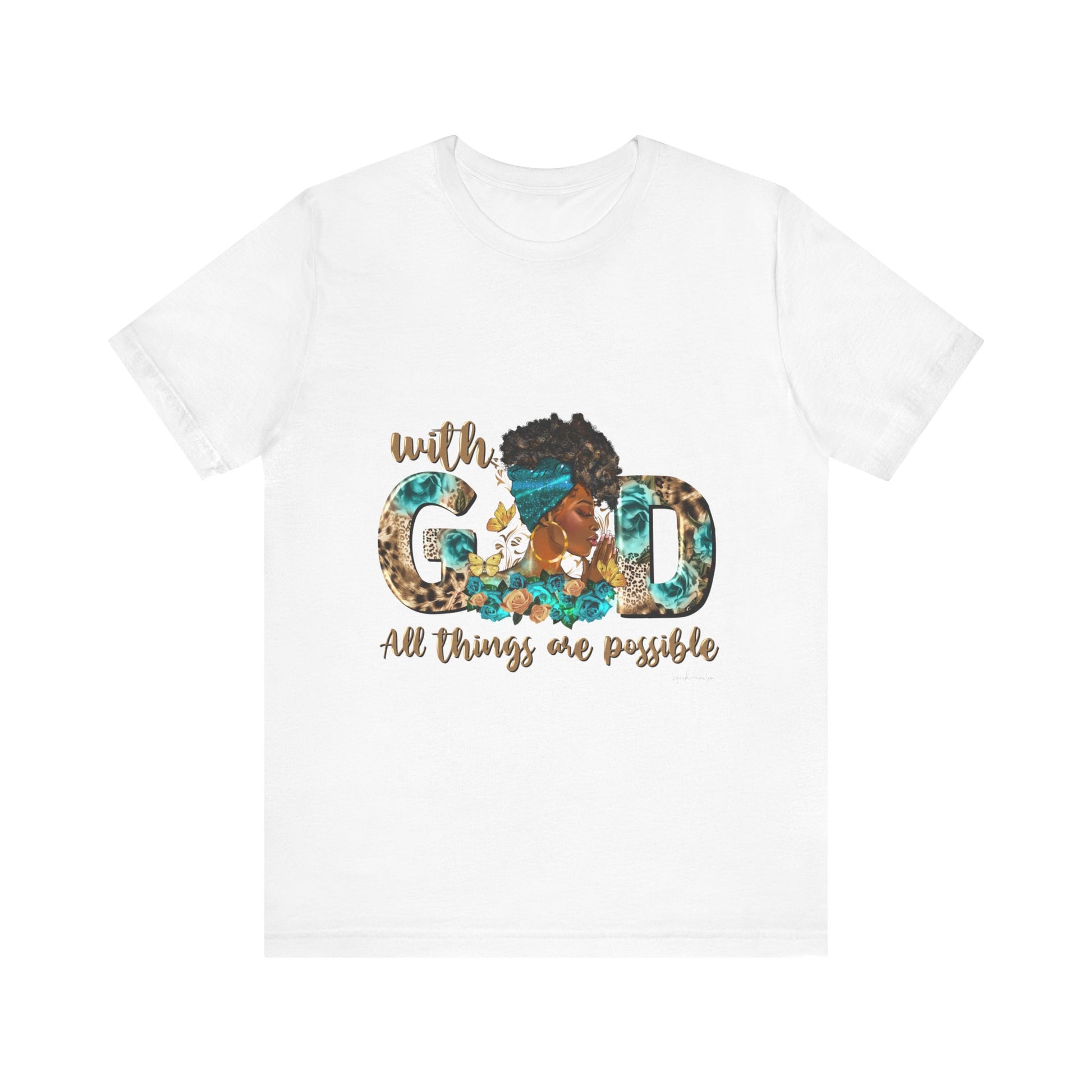 With God All things are possible Unisex Jersey Short Sleeve Tee image 0