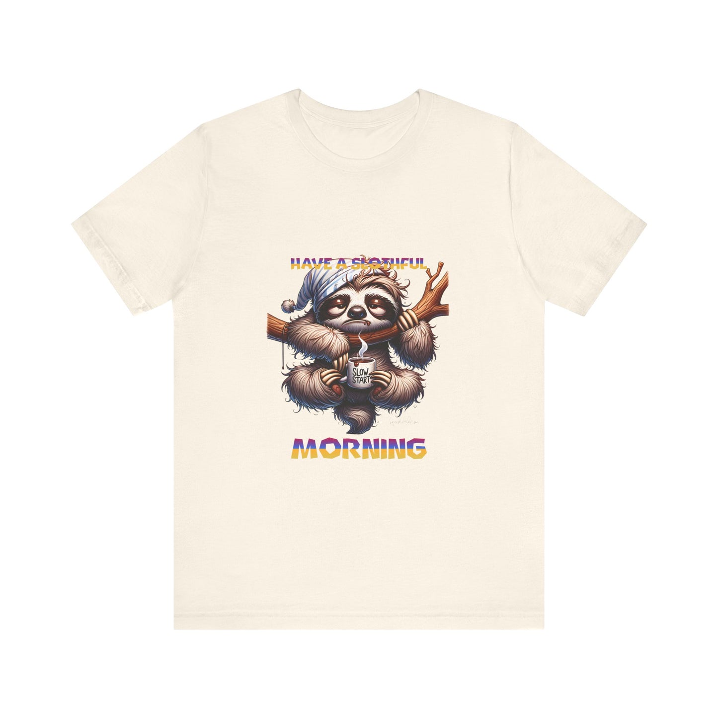 Hanging Sloth Unisex Jersey Short Sleeve Tee image 4