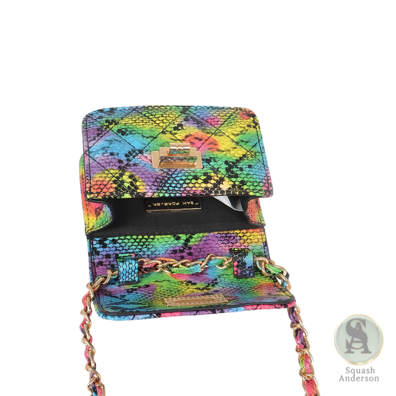 Multi-Color Snake Print Mini Bag
