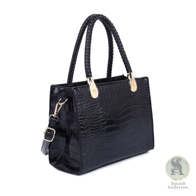 Croc Alligator Top Handle Satchel